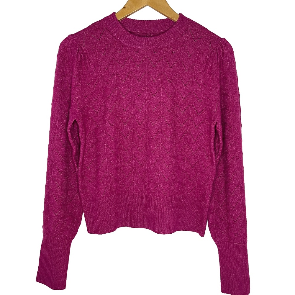 Wool Blend Pointelle Sweater